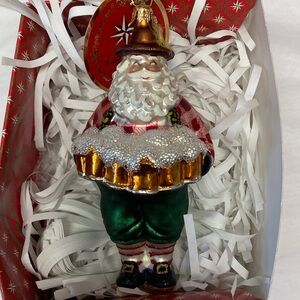 Christopher Radko Jolly Santa with Pints Ornament